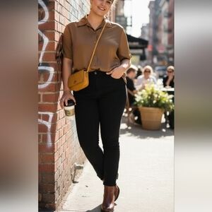 ✨ 90s Vintage BOGARI 100% Washed Silk Blouse ✨